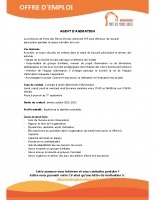 OFFRE EMPLOI-AGENT ANIMATION