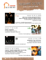 Affiche culturelle avril à juillet 2025