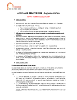 Règlement affichage temporaire PPD