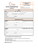 Fiche d’inscription 2026 2027
