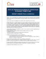 Note brève et synthétique des Budgets Pole La Bascule 2026